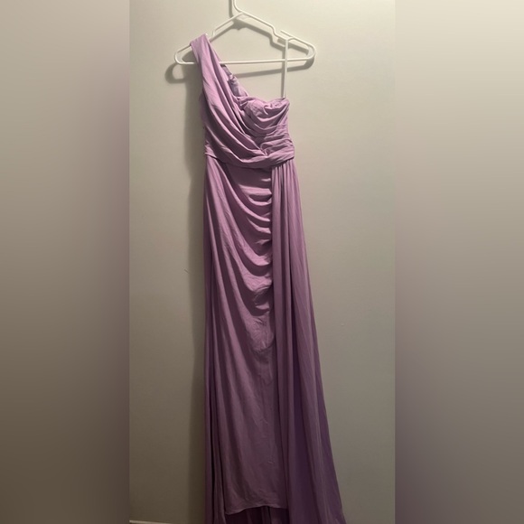 Hebeos Women's One-Shoulder Sleeveless Dress Lavender S - Picture 7 of 16